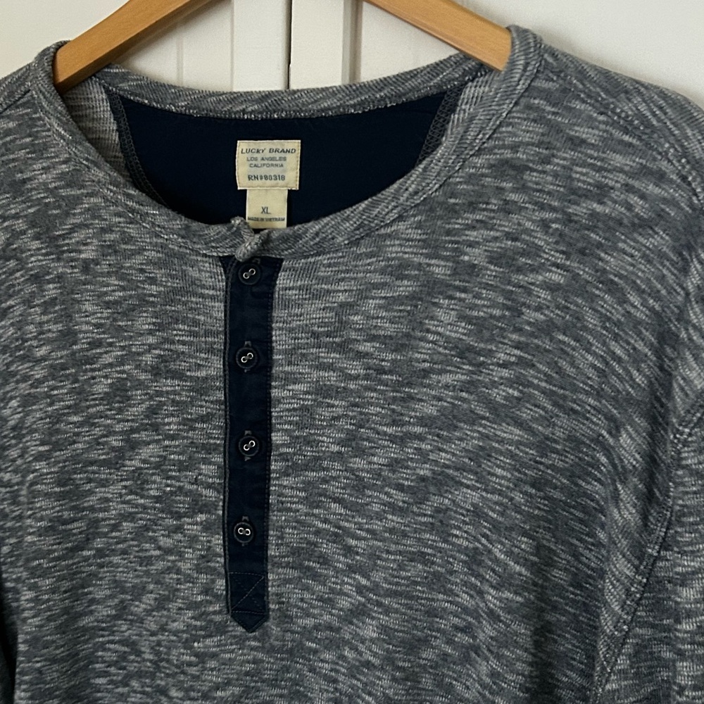 Lucky Brand Men’s XL Long Sleeve Vintage Henley Pullover - Picture 8 of 12